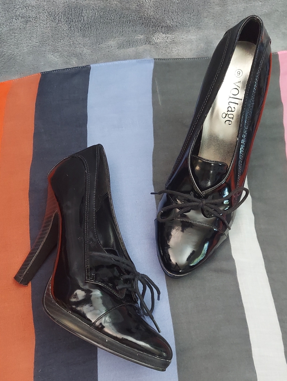 Heeled Patent Leather Oxfords by Voltage - Picture 12 of 12
